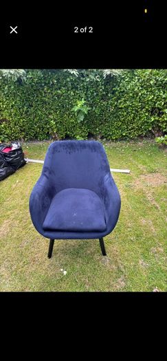 Dark navy blue arm chair