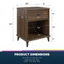 QE Farnsworth Nightstand - Walnut - Assembled Image 4