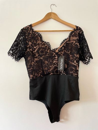 Boohoo premium eyelash lace bodysuit - New