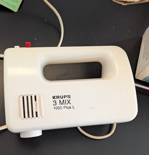 Vintage Krups 3Mix 1000 Plus Hand Mixer 662-70 Boxed Vintage Attachments