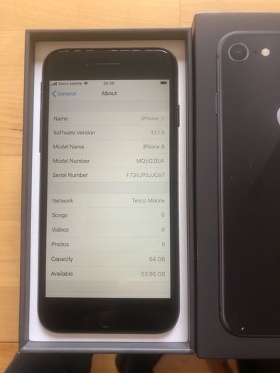 Apple IPhone 8 64gb Unlocked Boxed +accessories