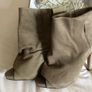 Tan open toe suede ankle boots Image 5