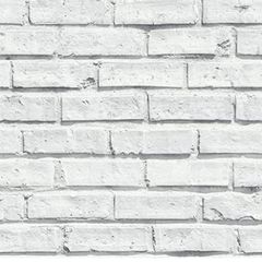 White Brick Wallpaper - Realistic Brick Effect - Rustic White Brick - Classic Amazing Affordable Makeover - Style & Quality - Loft Look - Urban - Feature Walls & Entire Rooms 10m x 53cm Roll (FREE POSTAGE)