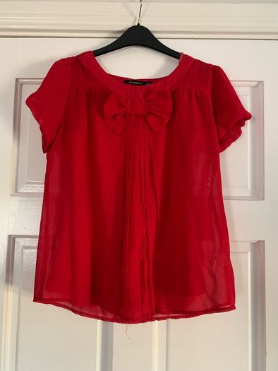 red blouse