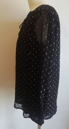 Pep & Co Ladies Top Blouse New With Tags Black & Silver Size 10