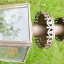 Antique Brass Architectural Carriage Porch Lamp Wall Lamp Glass Brass Eagle Top Lantern - Decorative Garden or porch light Image 5