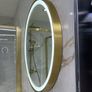EX Display Brass Round LED bathroom mirror Image 3