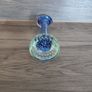 Vintage Glass Vase Blue 1960s Single Stem Blue Control Vase Image 5