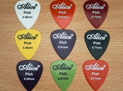 Guitar Picks/Plectrums Set of 9 Free Postage