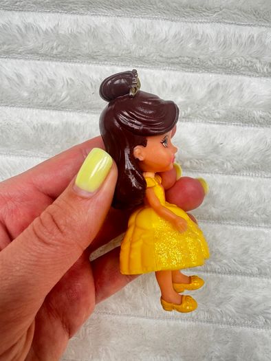 Disney Princess Posable Mini Belle Princess Doll approx. 9 cm. Used Please see photos