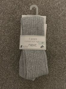 5-6y girl grey tights BNIB