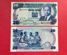 Kenya  20  Shillings  1985. Pick 21. (Uncirculated )