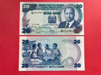 Kenya  20  Shillings  1985. Pick 21. (Uncirculated )