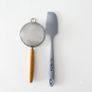 Gray Silicone Spatula & Fine Mesh Strainer Set Image 3
