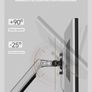 Newscene Extended 3 level Single monitor arm stand in black Image 4
