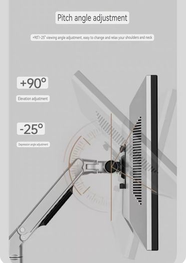 Newscene Extended 3 level Single monitor arm stand in black