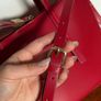 Zara Red Faux Leather Tote handbag Size M Image 4