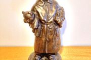 Boy Statue in a Home Dress with Bear Toy &amp; Books.