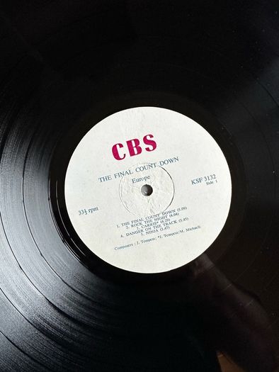 Europe. The final countdown. Zimbabwe release. Vinyl is near mint with sleeve vg+