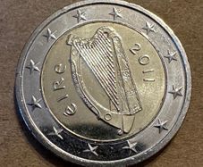 2011 Ireland 2 Euro Regular Coin. Circulated.