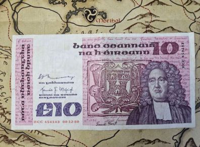 10 Pound B Series 8/12/80 Irish Note