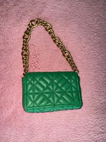 zara green bag