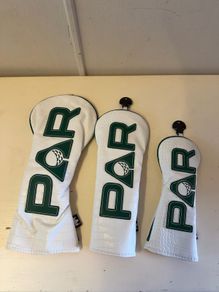 White Par Golf Head Cover Set