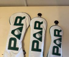 White Par Golf Head Cover Set