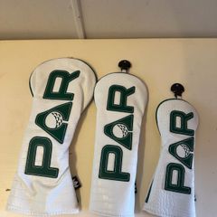 White Par Golf Head Cover Set