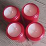 4 x Large Red Memorial or Grave Candles Image 2