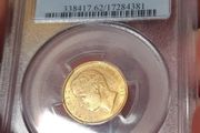 20 Lire 1905 Gold Coin Kingdom Of Italy PCGS MS62 Italie Rome Mint Perfect Coin
