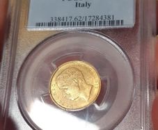 20 Lire 1905 Gold Coin Kingdom Of Italy PCGS MS62 Italie Rome Mint Perfect Coin