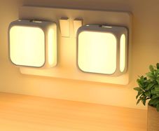 Night Light Plug in Wall, with Dusk to Dawn Photocell Sensor, 3000K Warm White, Brightness Adjustable, 1W LED Night Light for Kids, Bedroom, Hallway, Stairs, 2 Pack