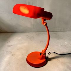 1970s bright orange table lamp