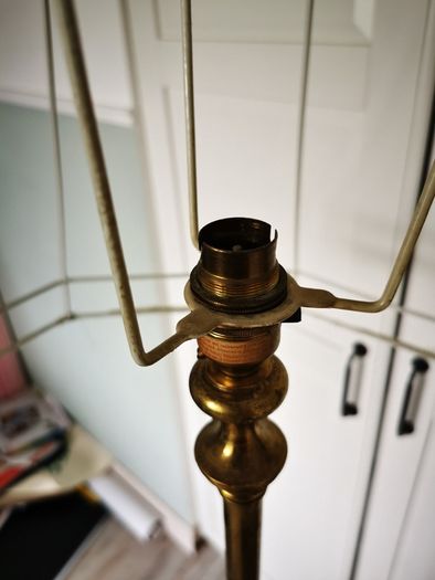 Antique brass floor lamp