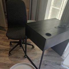 Modern Desk + Ergonomic Office Chair