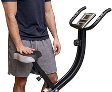 Basic Foldable Fitness Exercise Bike with 16 Level Resistance, Countdown Exercise Monitor, Phone/Tablet Holder and Hand Pulse for Home Use
