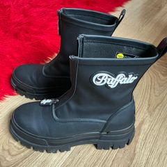 Buffalo Aspha rain zip Boots (vegan), Size 6.5UK, Black