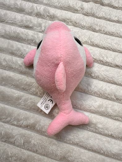 Pink white Dolphin Jumbo approx. 19 cm. (with tail) The batteries are running out Used Please see photos
