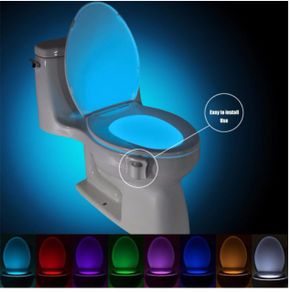 Smart PIR Motion Sensor Toilet Seat Night Light 8 Colors Waterproof Backlight For Toilet Bowl LED Luminaria Lamp WC Toilet Light