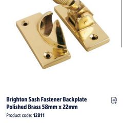 brass sash fastener