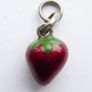 Beautiful Links of London Sterling Silver and Enamel Strawberry Charm, Stamped, Hallmarked Image 2