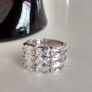Platinum Plated Crystal Ring Image 4