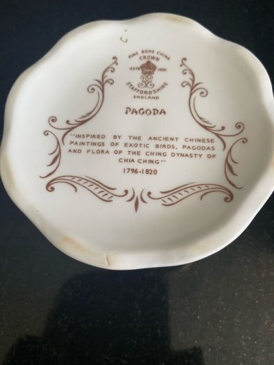 Crown Staffordshire vintage pagoda candle holder