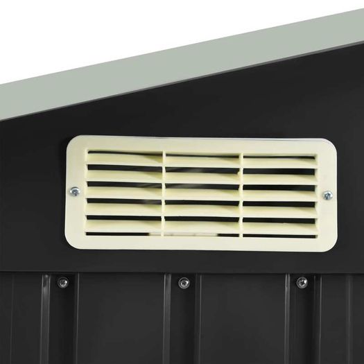 Garden Shed with Rack Anthracite 205x130x183 cm Iron