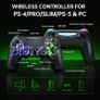 Wireless Controller for PS4 with Touch Pad Hall joystick 9 Lights 3.5MM Audio Jack Wireless Controller for PS4 PS3 PS5 Pro Slim PC Image 2