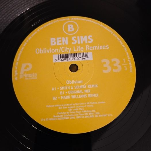 Ben Sims - Oblivion/City Life Remixes