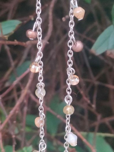 Vintage Sterling Silver necklace with Semi-Precious stones