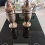 antique silver salt and pepper dispensers Image 3