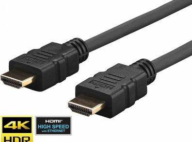 Vivolink Pro HDMI 4K Gold Plated Cable 2m High Performance and High Speed HDMI 2.0 4096x2160p @60Hz), including 3D video